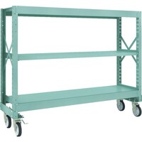 トラスコ中山 TRUSCO R3型ボルト式中量棚W1800XD500XH1400 3段 Φ150 ゴムキャスター付 R34653G150 1台