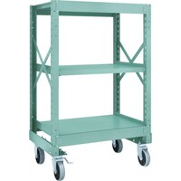 トラスコ中山 TRUSCO R3型ボルト式中量棚W900XD600XH1400 3段 Φ150 ウレタンキャスター付 R34363U150 1台