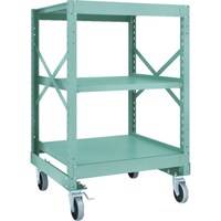 トラスコ中山 TRUSCO R3型ボルト式中量棚W900XD900XH1400 3段 Φ150 ウレタンキャスター付 R34393U150 1台