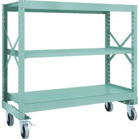 トラスコ中山 TRUSCO R3型ボルト式中量棚W1500XD600XH1400 3段 Φ150 ウレタンキャスター付 R34563U150 1台