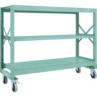 トラスコ中山 TRUSCO R3型ボルト式中量棚W1800XD600XH1400 3段 Φ150 ウレタンキャスター付 R34663U150 1台