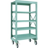 トラスコ中山 TRUSCO R3型ボルト式中量棚W900XD600XH1700 5段 Φ150 ゴムキャスター付 R35365G150 1台