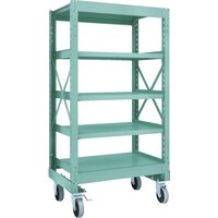 トラスコ中山 TRUSCO R3型ボルト式中量棚W900XD600XH1700 5段 Φ150 ウレタンキャスター付 R35365U150 1台