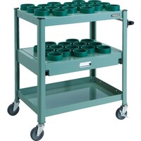 トラスコ中山 TRUSCO TCW型ツーリングワゴン HSK100A BT50 NT50 33個 スライド棚付 GN色 TCWTD02CAGN 1台