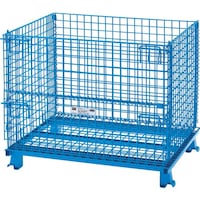 トラスコ中山 TRUSCO ネットパレット 1000X800X850 粉体塗装 青 T0810B 1台