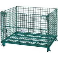 トラスコ中山 TRUSCO ネットパレット 1200X1000X890 粉体塗装 緑 T1012AGR 1台