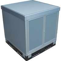 トラスコ中山 TRUSCO パレットボックス スタックカーゴ1面観音扉・3面パネルタイプ 1100×1100×H1000 SCP3T111100 1S