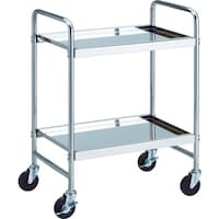 トラスコ中山 TRUSCO ストロングカート2段式 導電ゴム車輪 (SUS304)W660XD450XH900 SUC12DG 1台