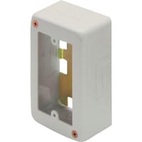 マサル工業 マサル メタルモール付属品 1個用スイッチボックス 浅型 ミルキーホワイト AB3113 1個