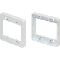 マサル工業 マサル ニュー・エフモール付属品 コンセント用引出フレーム 2個用 ホワイト