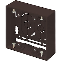 マサル工業 マサル ニュー・エフモール付属品 露出ボックス 2個用 浅型 チョコ