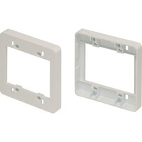 マサル工業 マサル ニュー・エフモール付属品 コンセント用引出フレーム 2個用 ミルキーホワイト