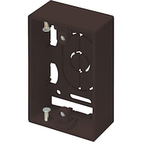 マサル工業 マサル ニュー・エフモール付属品 露出ボックス 1個用 浅型 チョコ