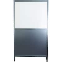 トラスコ中山 TRUSCO アルミ安全フェンス 間口1000mmX高さ1800mm下シルバーパネル 上クリアパネル AF1810SPCPSV 1台