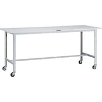 トラスコ中山 TRUSCO 軽荷重作業台(100kg)AO型 1800X600XH809 φ75キャスター付 ホワイト色 AO1860C75 1台