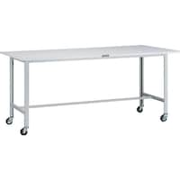 トラスコ中山 TRUSCO 軽荷重作業台(100kg)AO型 1800X900XH809 φ75キャスター付 ホワイト色 AO1890C75 1台