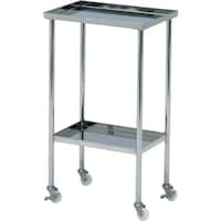 テックサス テックサス ステンレスミニテーブルワゴン 450X300 スチールキャスター付 ASU4530E 1台