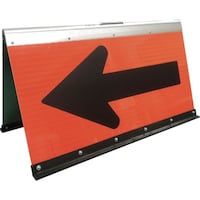 グリーンクロス グリーンクロス 蛍光高輝度二方向矢印板 オレンジ面 黒矢印