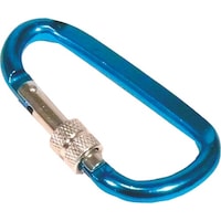 KH KH アルミ合金カラビナD環ロック付 ブルー 85A2 1個