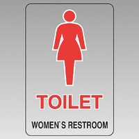 ユニット ユニット 透明ステッカー(小) TOILET(女)