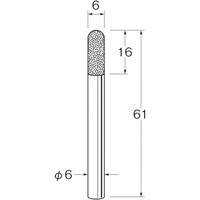 リューター リューター 軸付電着ボラゾン砥石N2206