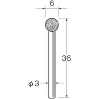 リューター リューター 軸付電着ボラゾン砥石N1060