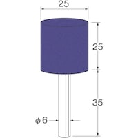 リューター リューター 軸付セラミックゴム砥石(金属研磨用)外径(mm):25粒度(#):320