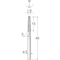 リューター リューター 軸付電着ボラゾン砥石N1430