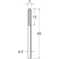 リューター リューター 軸付電着ボラゾン砥石N1230