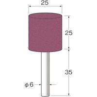 リューター リューター 軸付セラミックゴム砥石(金属研磨用)外径(mm):25粒度(#):80