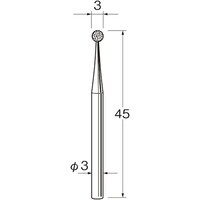 リューター リューター 軸付電着ボラゾン砥石N1030