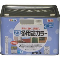 アサヒペン アサヒペン 水性多用途カラー5L ライトグレー