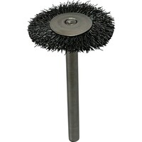 リューター リューター 軸付ホイール型ブラシ軸径(mm):3毛材:硬鋼線