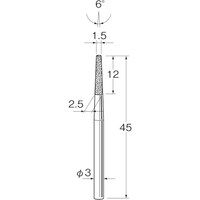 リューター リューター 軸付電着ボラゾン砥石N1425