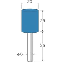 リューター リューター 軸付セラミックゴム砥石(金属研磨用)外径(mm):20粒度(#):120
