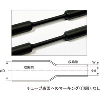 JAPPY JAPPY 熱収縮チューブ 黒 適用電線サイズΦ0.9ー1.3 JTC1.5BK 1袋(20本)