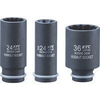 京都機械工具 KTC 12.7sq.インパクトレンチ用ハブソケットセット スチール 1100kg
