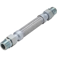 ナンゴクフレキコウ NFK スリムユニオン式(メタルタッチ)フレキシブルホース オス×オス型 継手SS400 20A×1100L