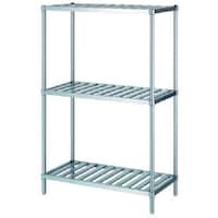 シンコー シンコー ステンレスラックスノコ棚3段 RSN3型 SUS304 888×738×1800 RSN39075 1台