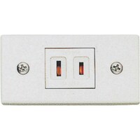 マサル工業 マサル エムケーダクト付属品 ダクトコンセント 1号 1個用平行 ホワイト