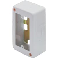 マサル工業 マサル メタルモール付属品 1個用スイッチボックス 浅型 ホワイト