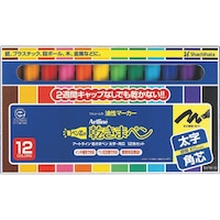 シヤチハタ シヤチハタ 乾きまペン 太字角芯 12色セット 紙
