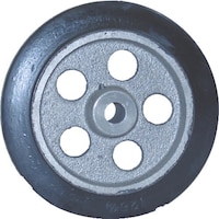 ヨドノ ヨドノ 軽量用ゴム車輪ベアリング無 130φ LA125 1個