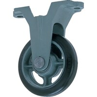 ヨドノ ヨドノ 鋳物中荷重用ゴム車輪固定車付ベアリング入 300φ