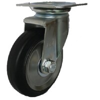 ヨドノ ヨドノ プレス製自在金具付黒ゴム車 200φ