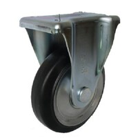 ヨドノ ヨドノ プレス製固定金具付黒ゴム車 75φ