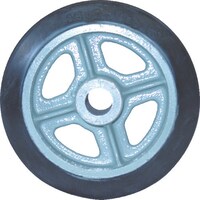 ヨドノ ヨドノ 鋳物中荷重用ゴム車輪ベアリング無 50φ