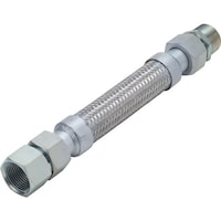 ナンゴクフレキコウ NFK スリムユニオン式(メタルタッチ)フレキシブルホース オス×メス型 継手SS400 25A×1200L