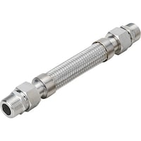 ナンゴクフレキコウ NFK スリムユニオン式(メタルタッチ)フレキシブルホース オス×オス型 継手SUS304(ALLSUS304) 10A×2000L