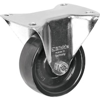 シシク シシク 耐熱樹脂車輪付キャスター 80径 固定 スチール